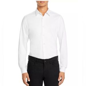 Brand new Theory Sylvain White Structure Knit Shirt Small NWT